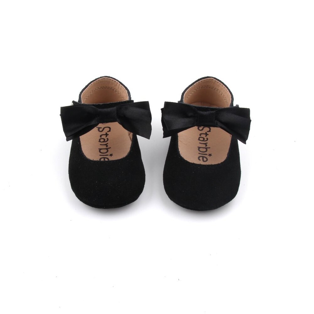Size 2 3-6 month old Starbie Baby Mary Jane Baby Shoes Black Suede Baby